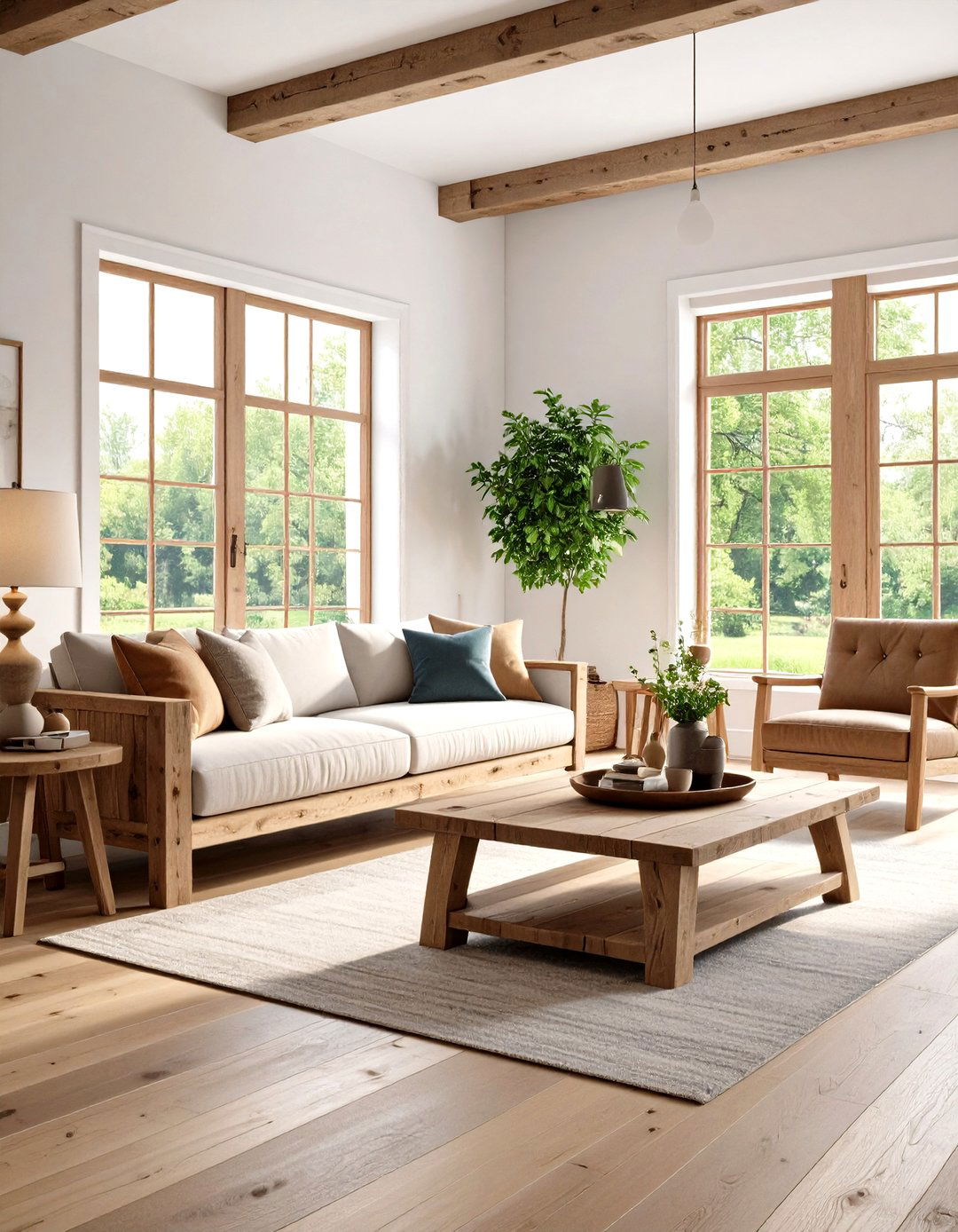 Incorporate Reclaimed Wood Furniture for Authentic Country Living Room Style - 20 Country Living Room Ideas