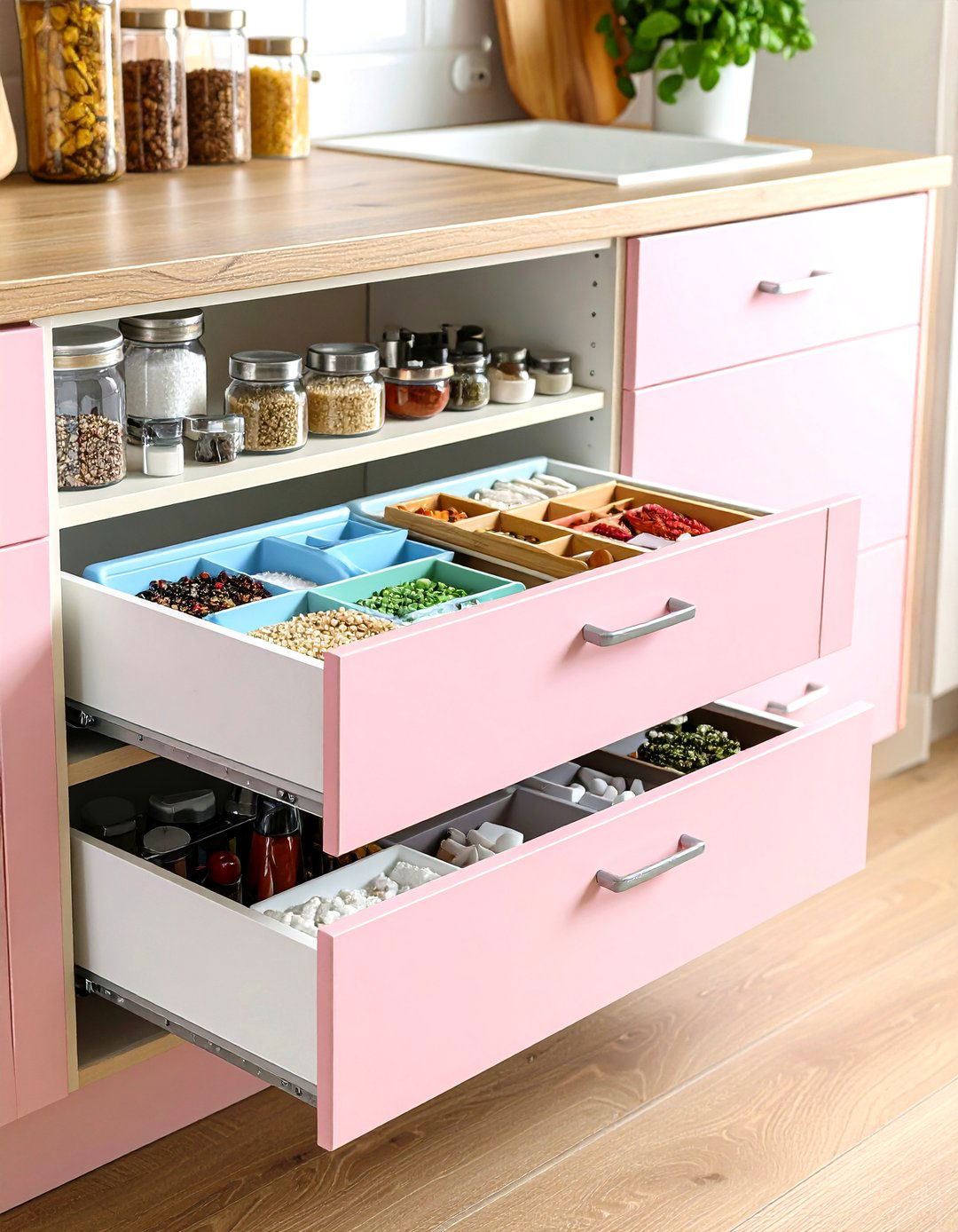 Incorporate Slide Out Pantry Drawers - 20 Walk in Pantry Ideas