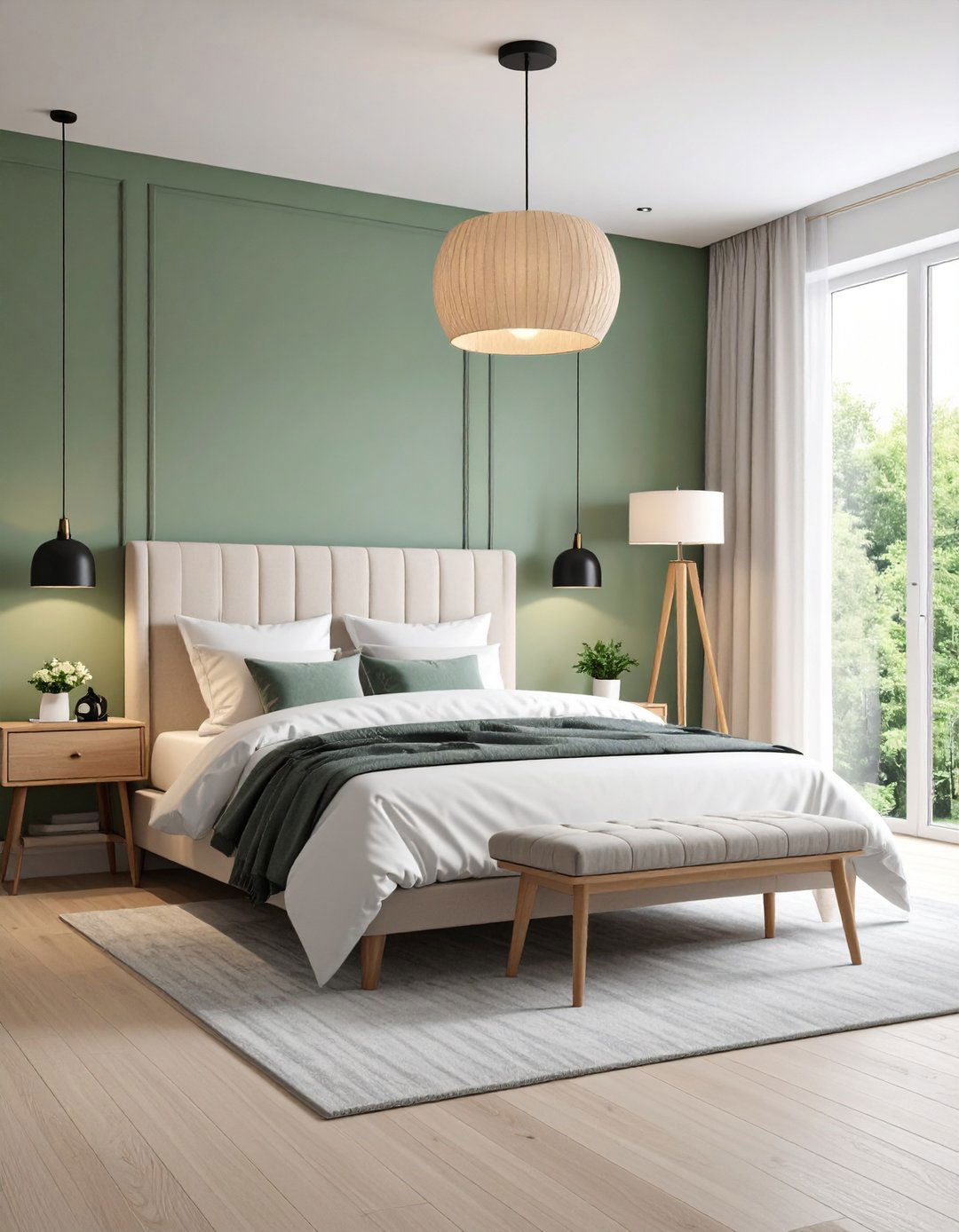 Incorporate Statement Lighting - 20 Scandinavian Bedroom Ideas