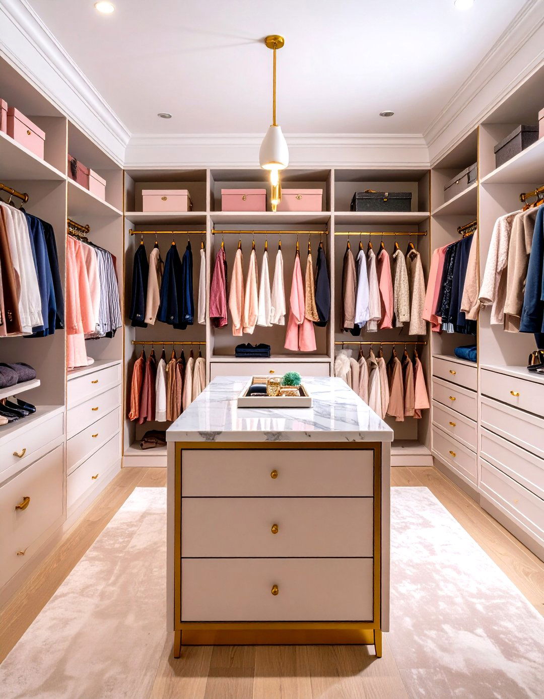 Incorporate a Central Closet Island - 20 Walk in Closet Ideas
