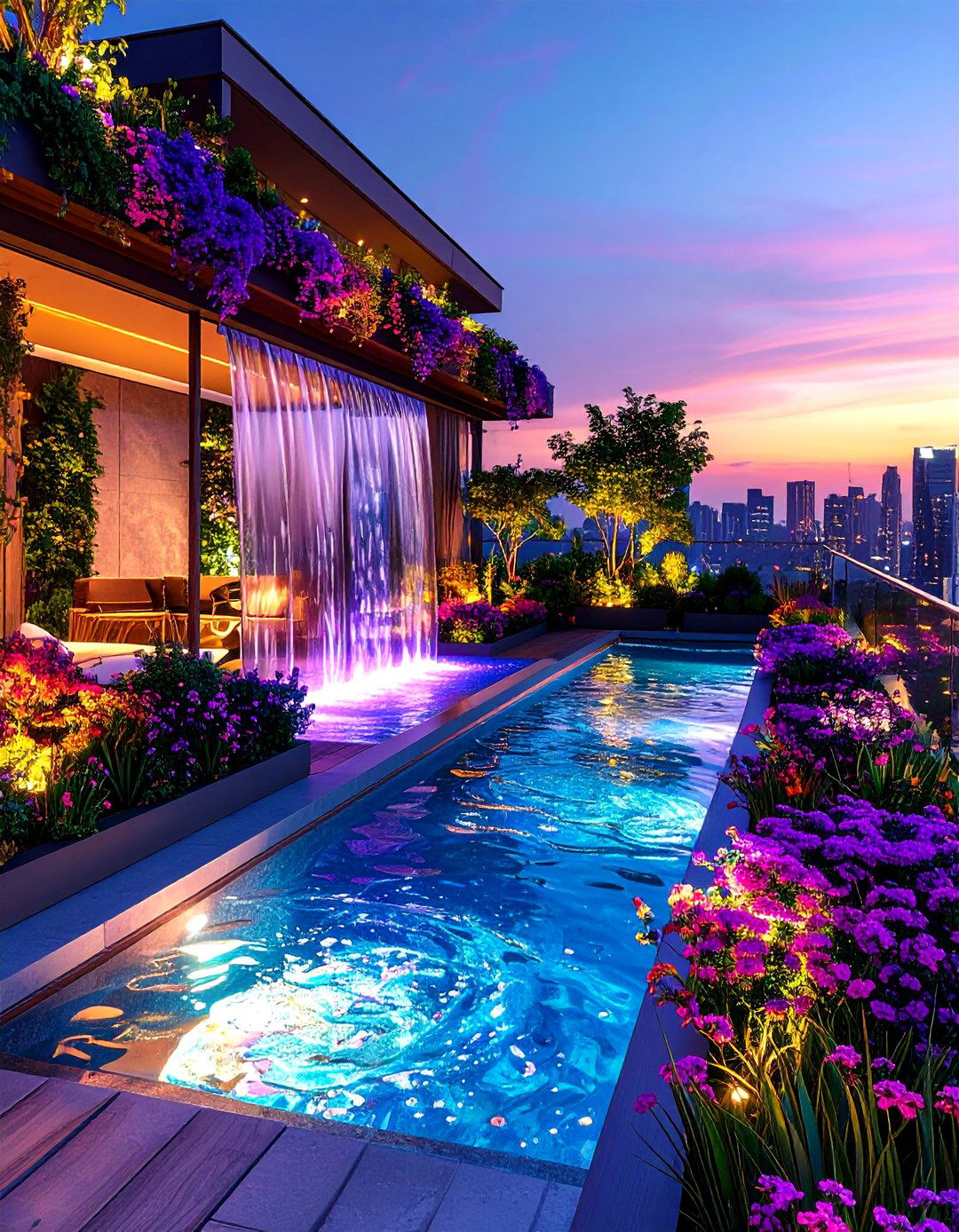 Incorporating Water Features into Rooftop Garden Design - 20 Rooftop Garden Ideas