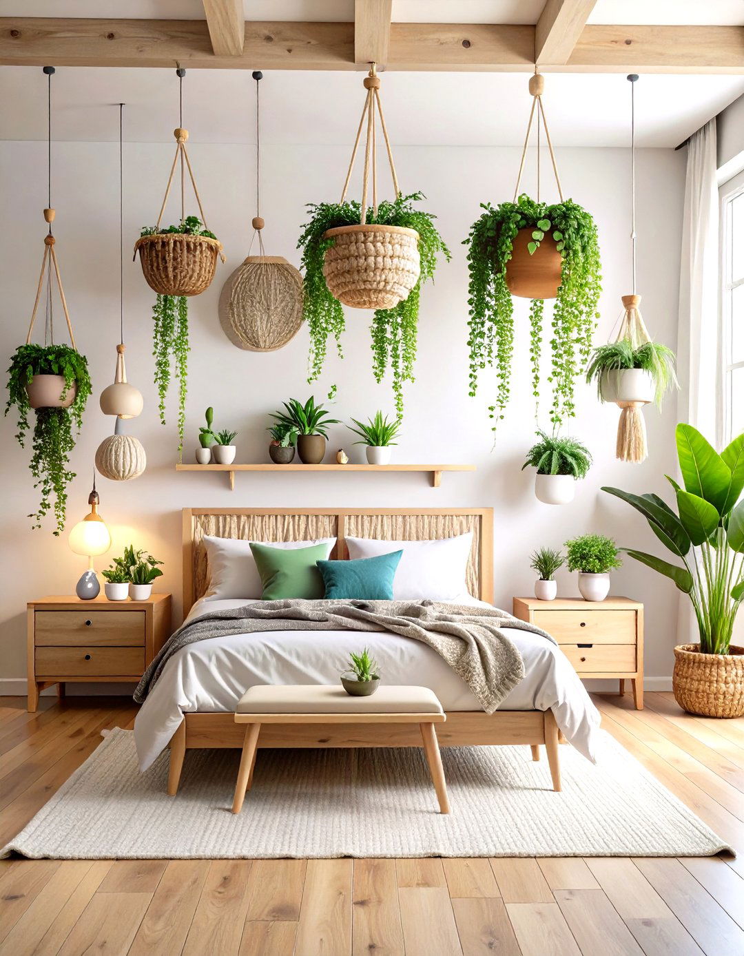 Indie Room Hanging Plant Sanctuary - 20 Indie Room Ideas