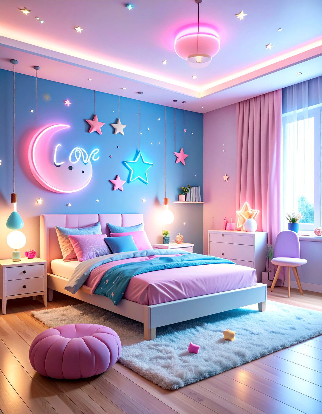 Indie Room Neon Sign Accent Lighting - 20 Indie Room Ideas