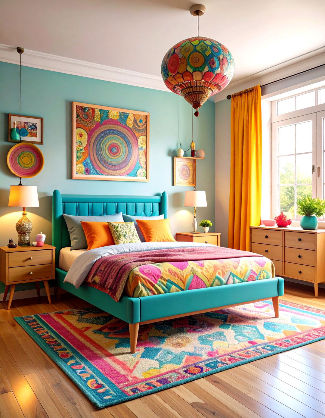 Indie Room Psychedelic Color Scheme - 20 Indie Room Ideas