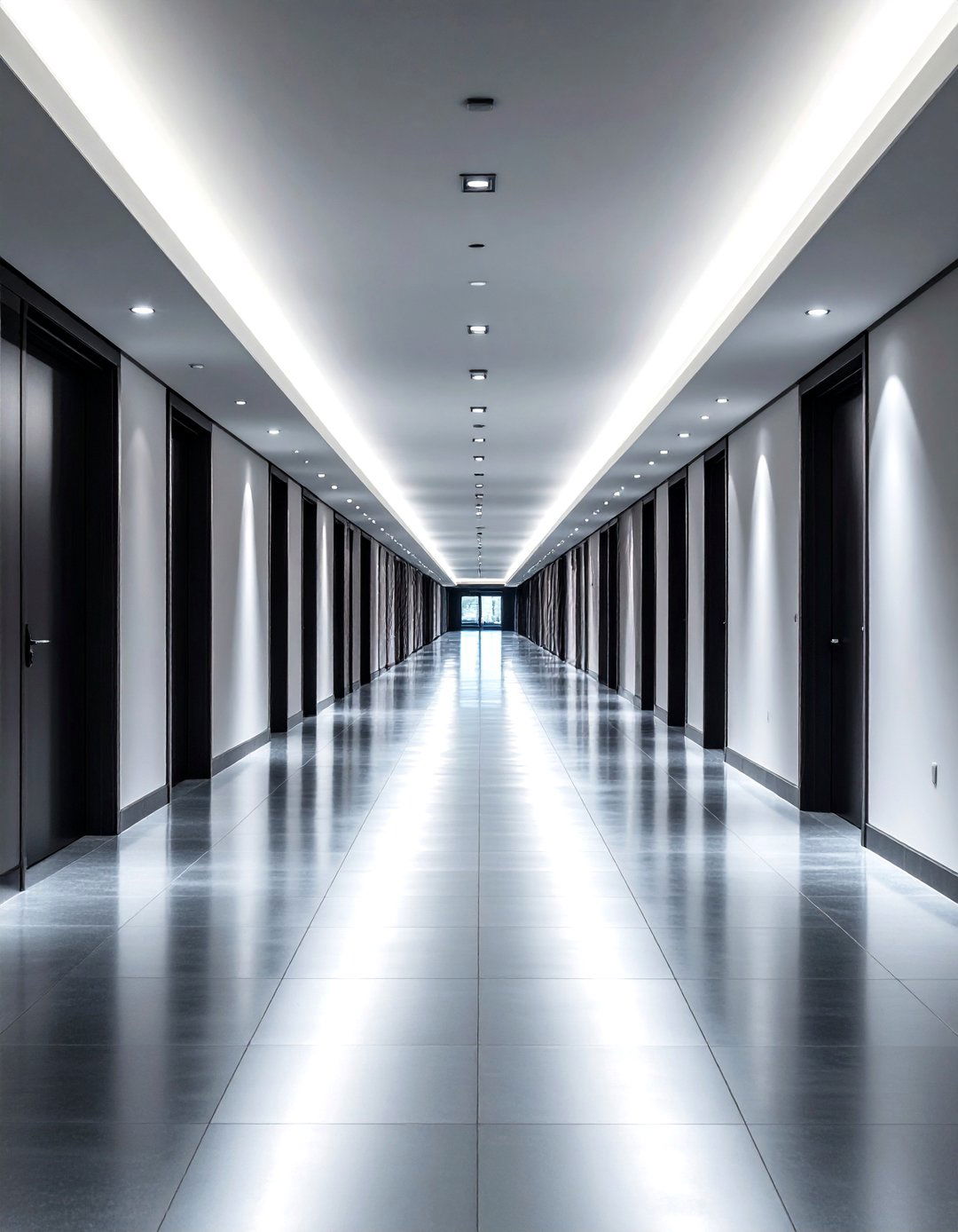 Indirect Coving LED Wash - 20 Dark Hallway Ideas