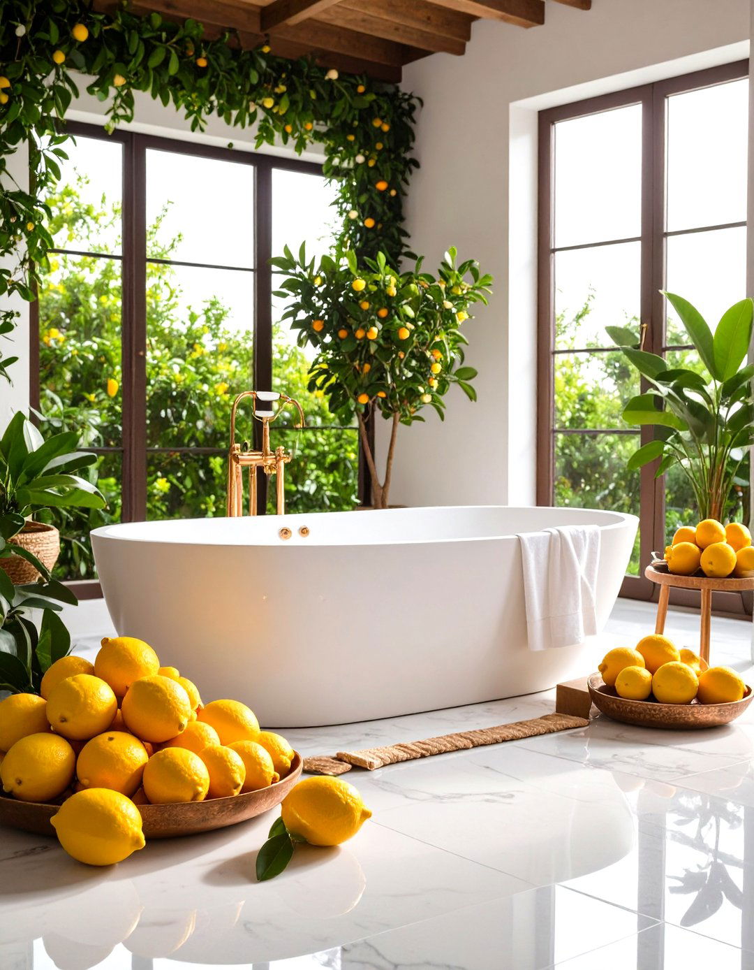 Indoor Citrus Grove Greenhouse Bathroom - 20 Greenhouse Bathroom Ideas