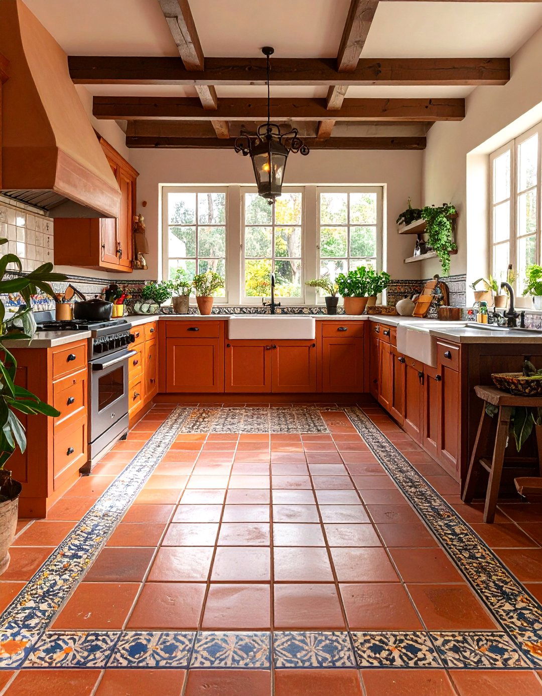 Indoor Outdoor Flooring Continuity - 20 Terracotta Kitchen Floor Ideas