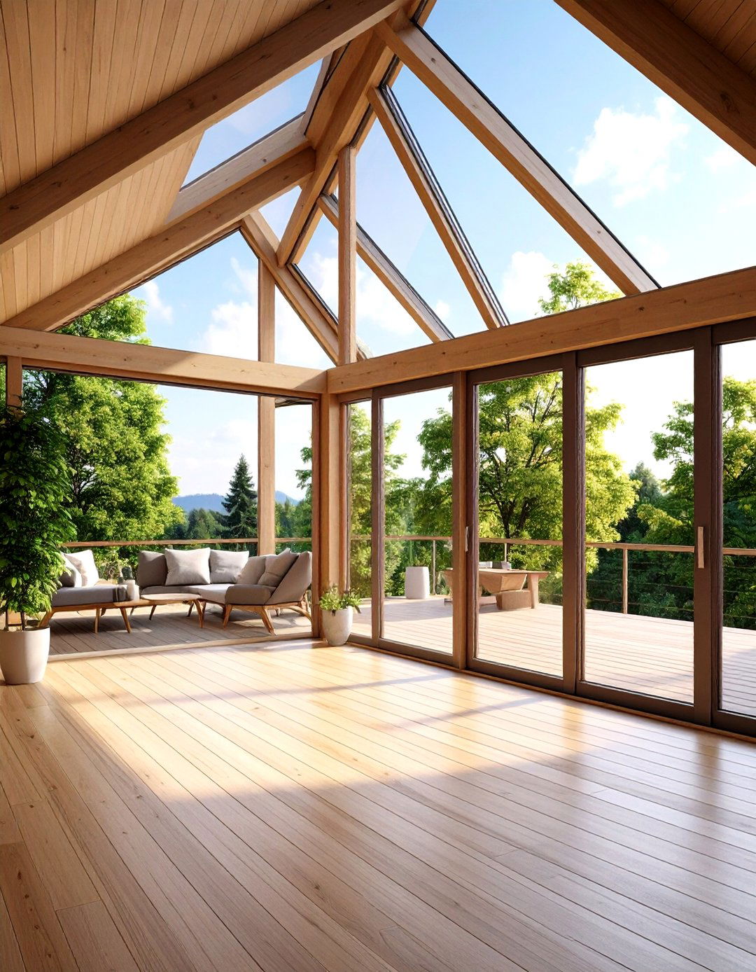 Indoor Outdoor Living Integration and Flow - 20 a Frame House With Balcony
