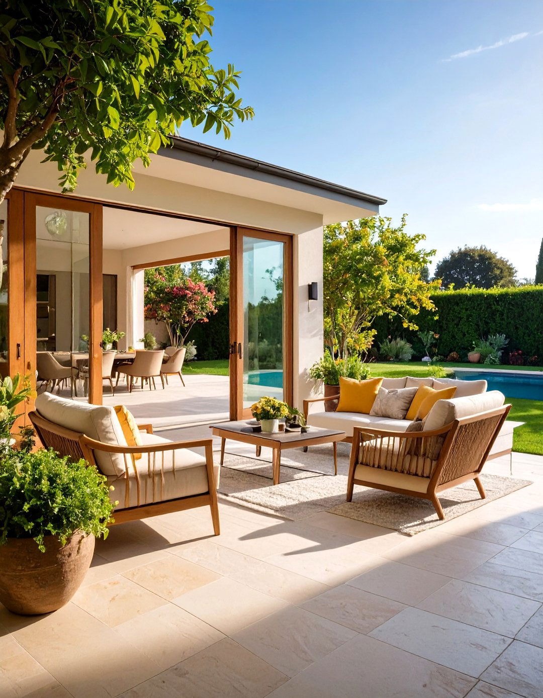 Indoor Outdoor Living Spaces - 20 Spanish Mediterranean House Ideas
