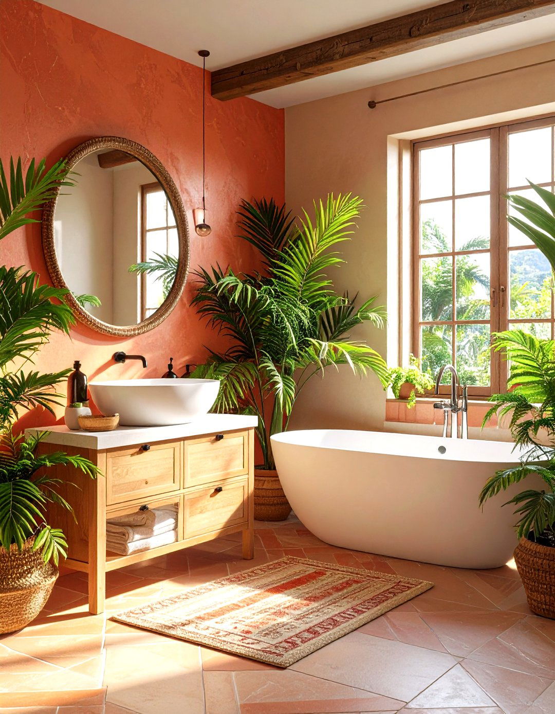 Indoor Plant Integration - 20 Spanish Style Bathroom Ideas