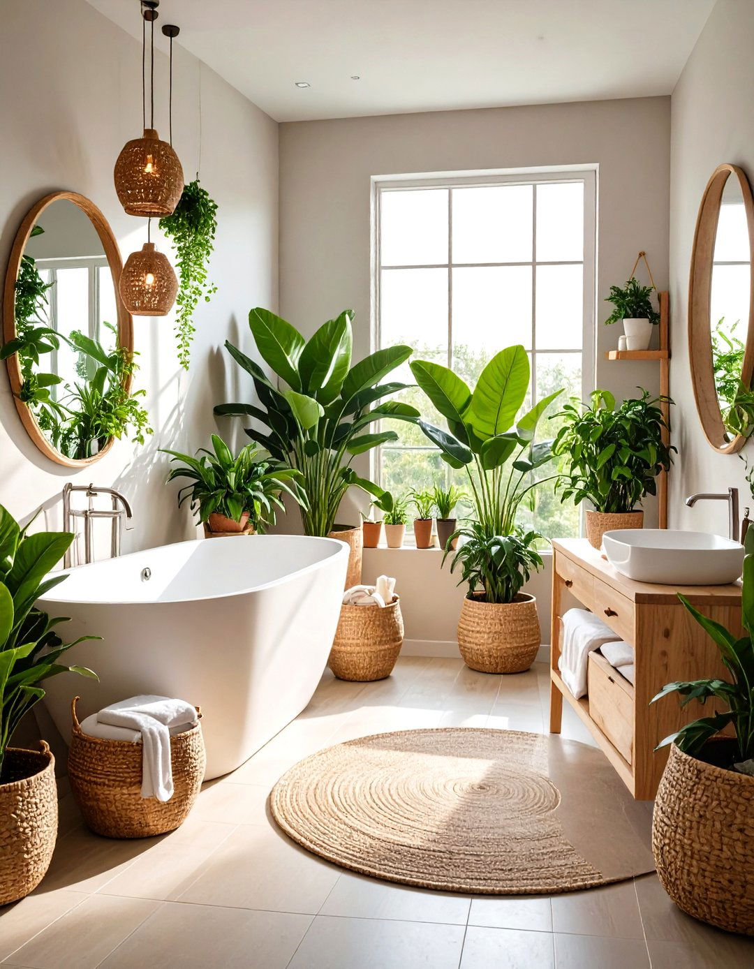 Indoor Plants for Natural Bathroom Ambiance - 20 Cozy Bathroom Ideas