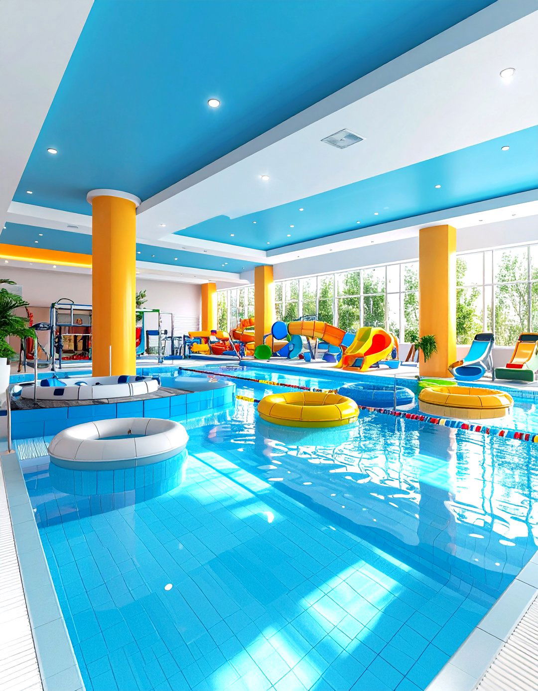 Indoor Pool Entertainment Complex Ultimate Recreation - 20 Indoor Pool Ideas