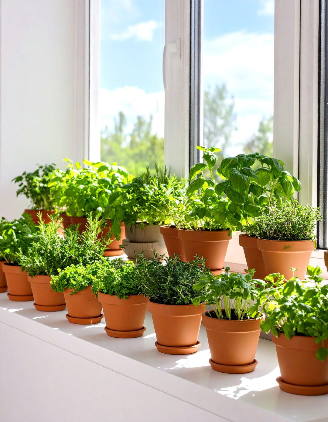 Indoor Windowsill Container Garden - 20 Container Garden Ideas