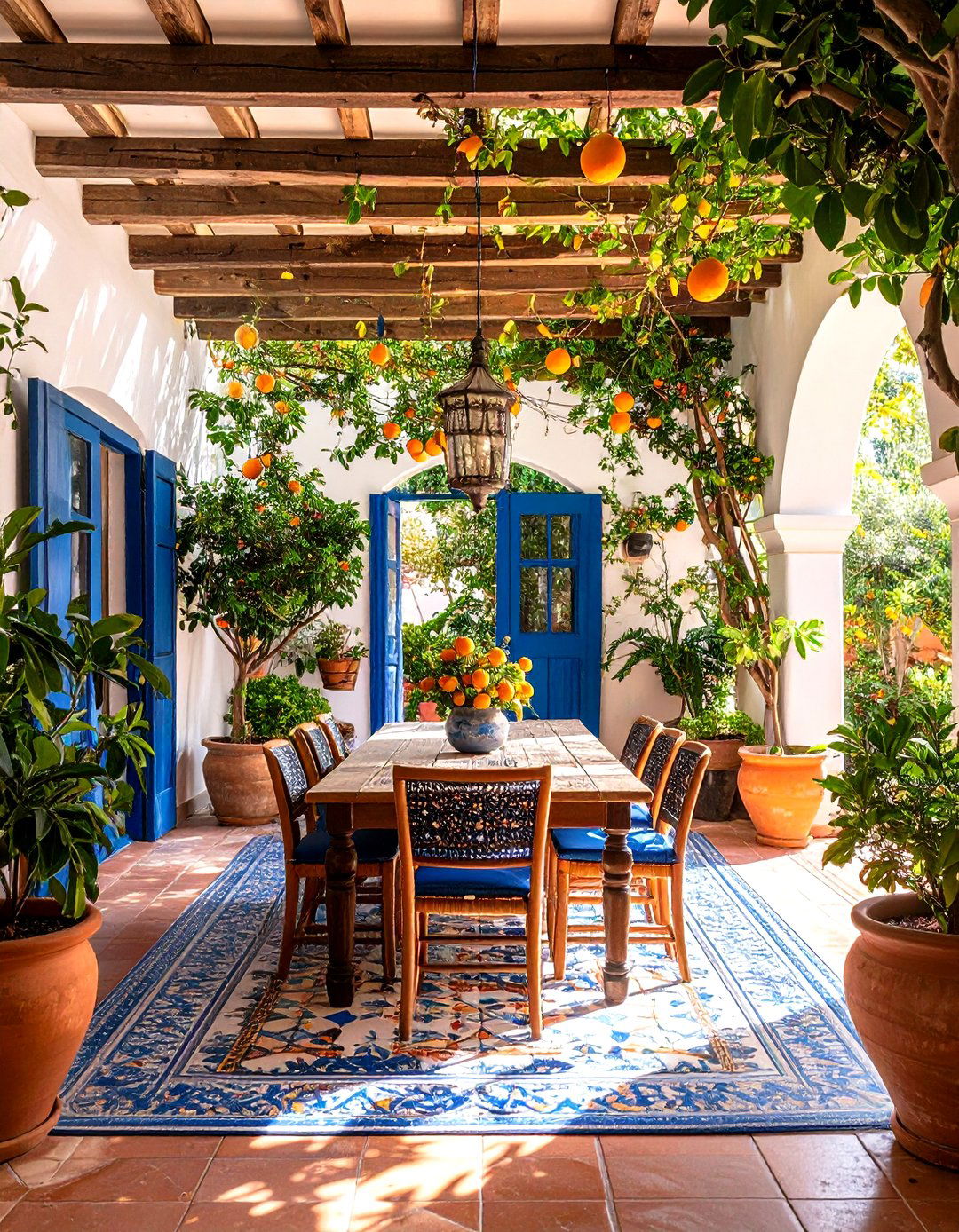 IndoorOutdoor Courtyard Spanish Dining Room - 20 spanish style dining room ideas