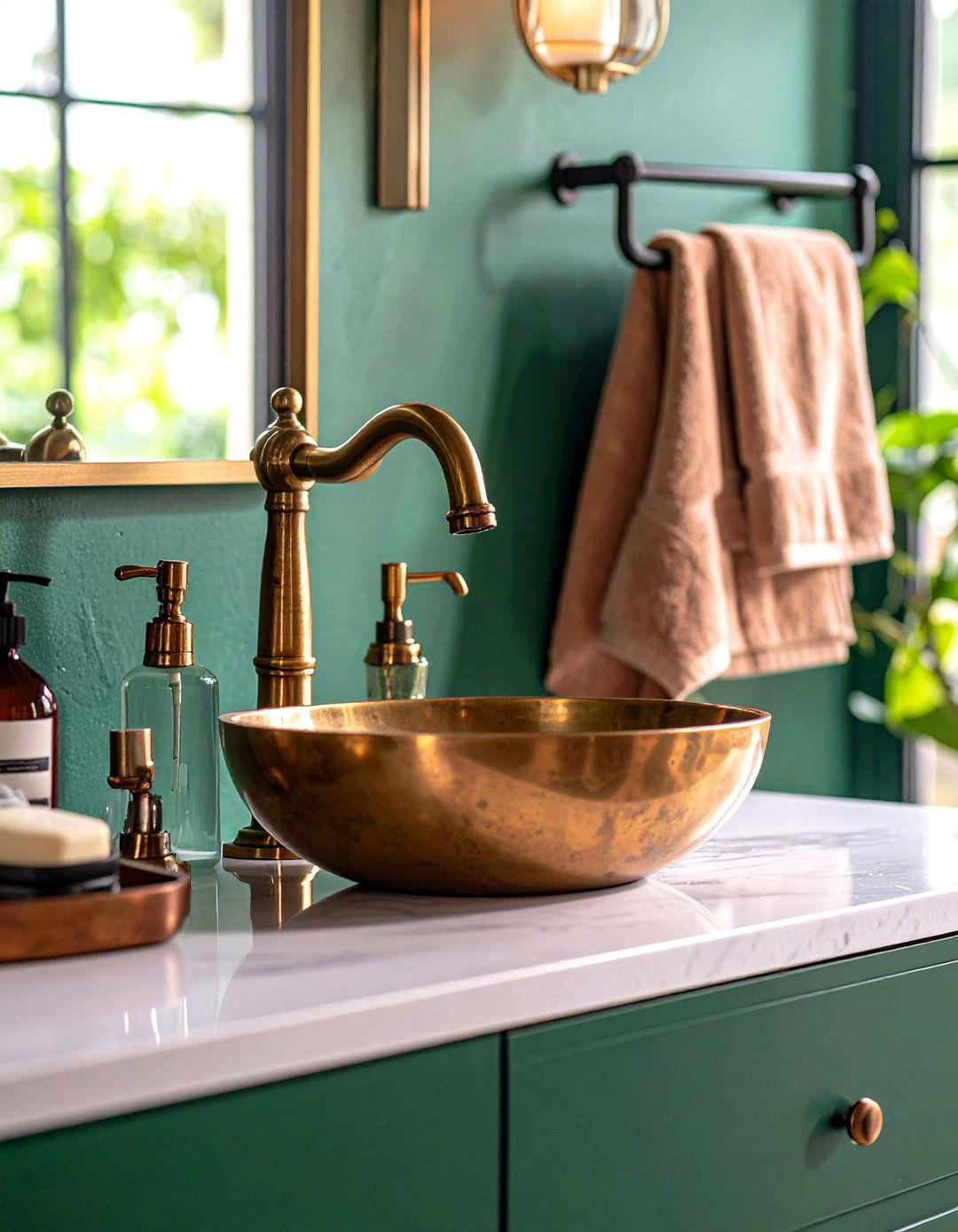 Industrial Bathroom Mixed Metal Hardware Collection - 20 Industrial Bathroom Ideas