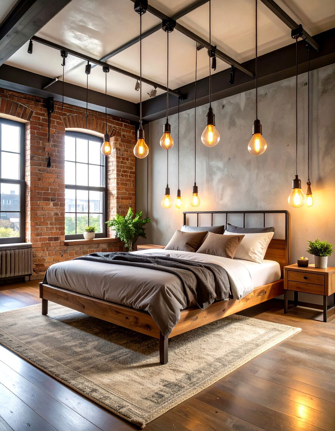 Industrial Bedroom Ideas with Industrial Track Lighting Systems - 20 Industrial Bedroom Ideas