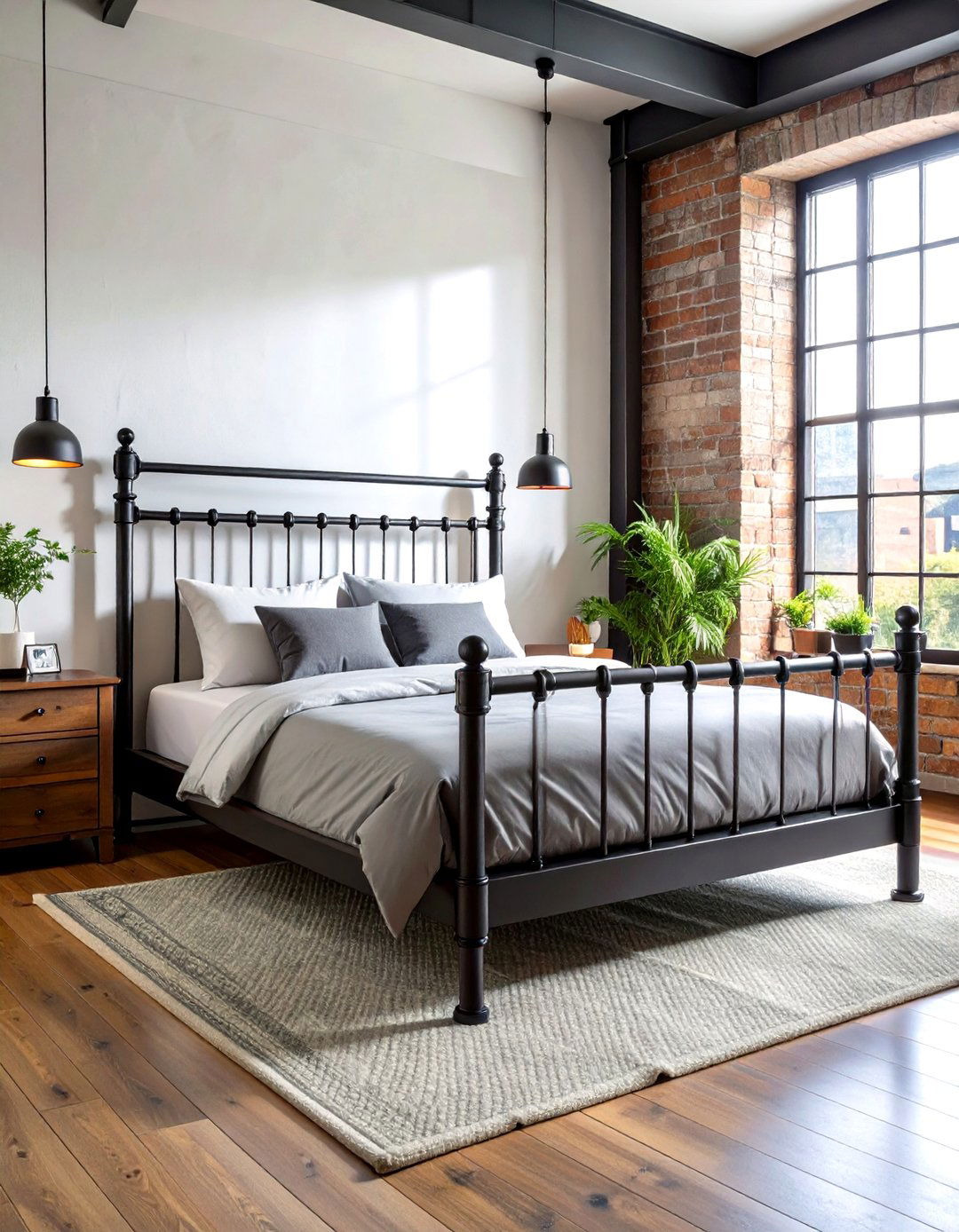 Industrial Bedroom Ideas with Metal Pipe Bed Frames - 20 Industrial Bedroom Ideas