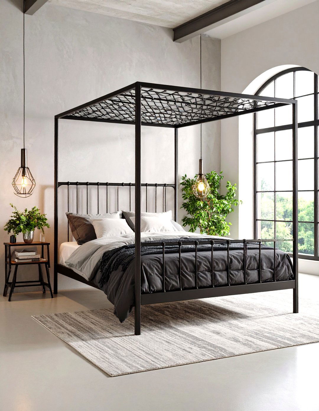 Industrial Black Metal Canopy Bed - 20 Canopy Bed Ideas