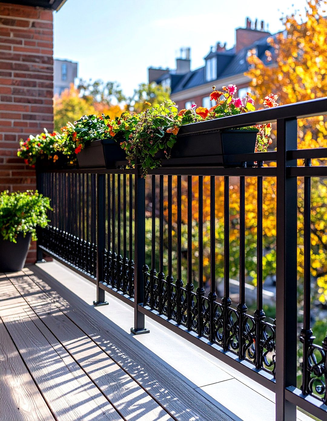 Industrial Black Steel Balcony Railings - 20 Balcony Railing Design Ideas