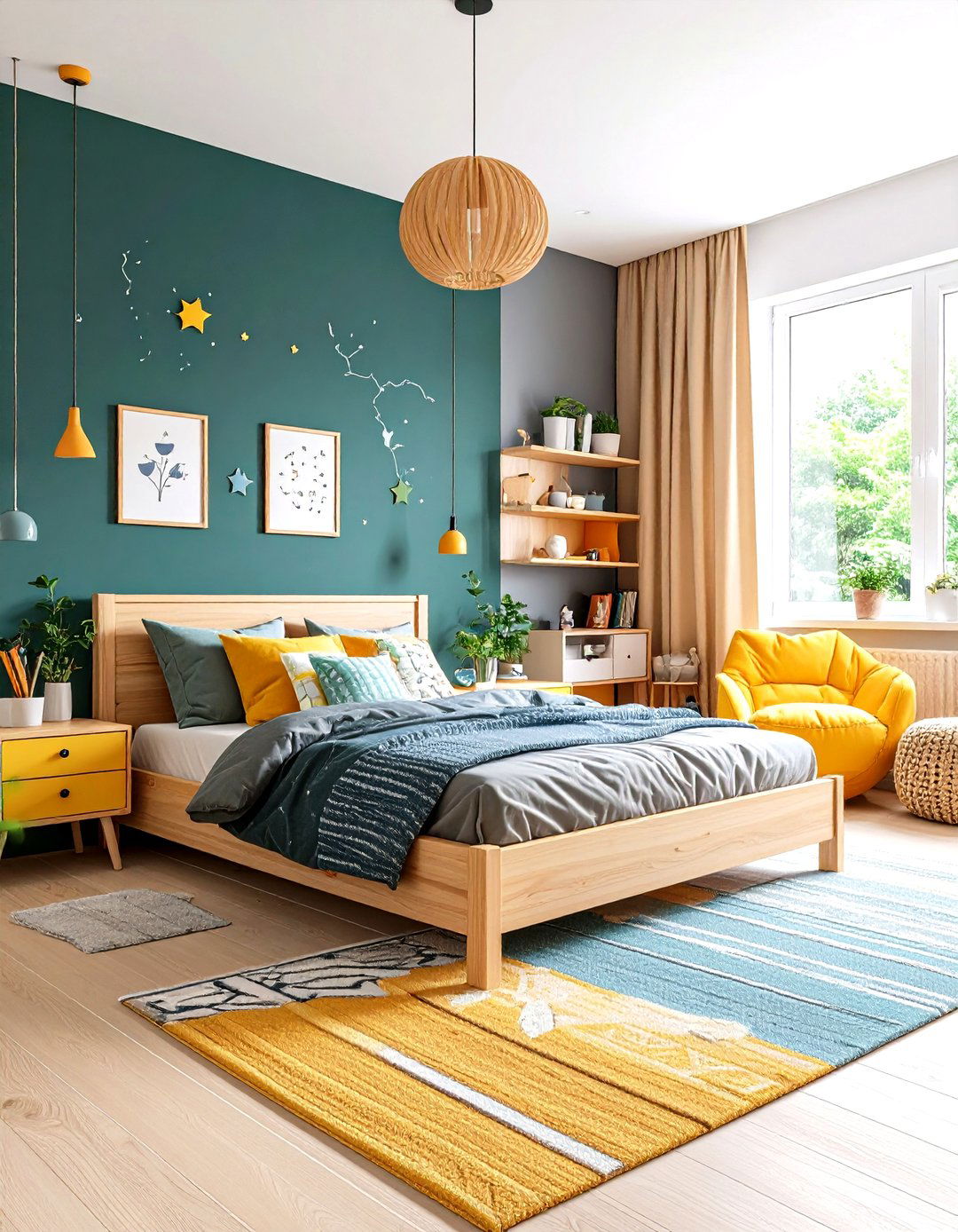 Industrial Boys Room Paint in Charcoal and Metal Tones - 20 Boys Room Paint Ideas