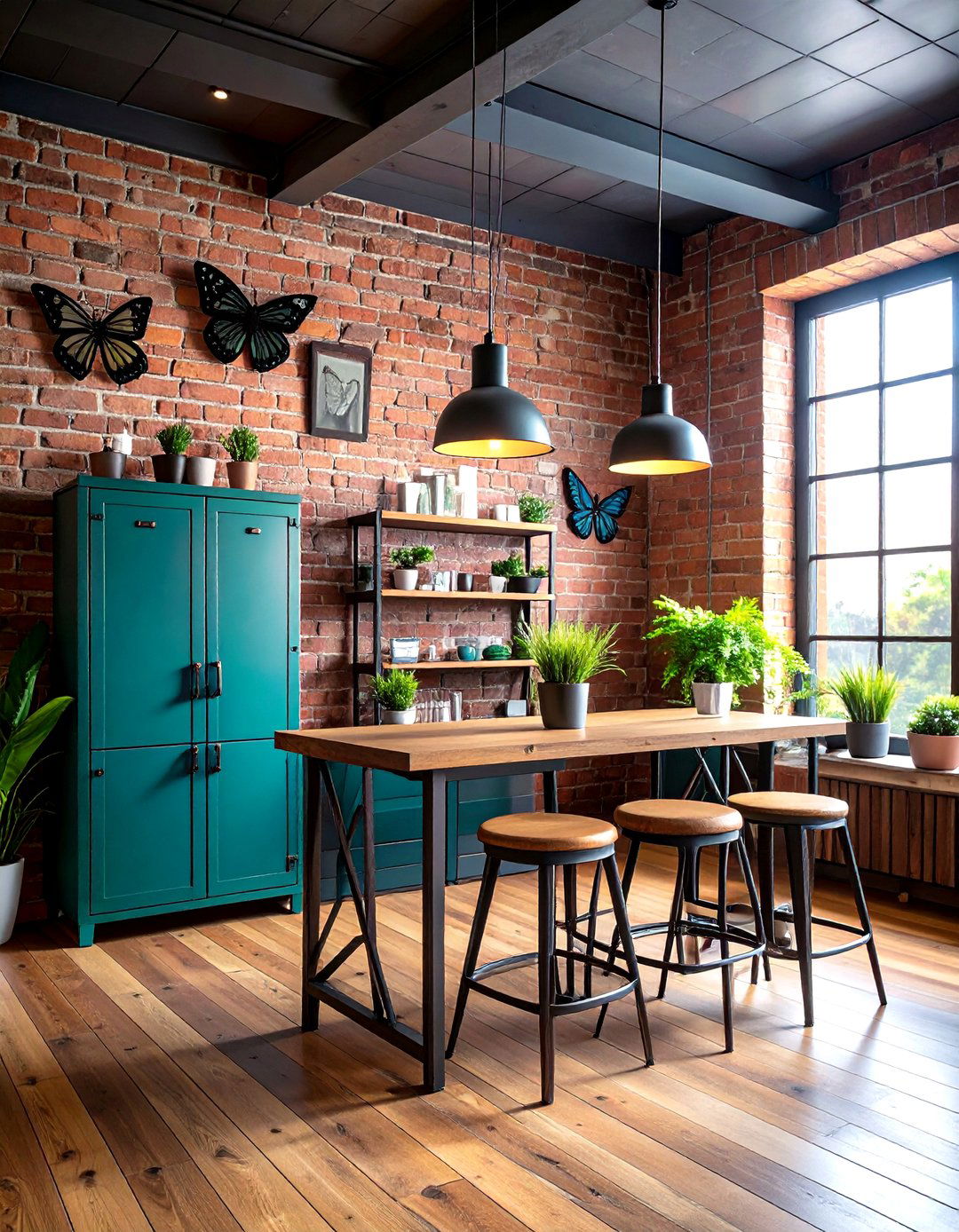 Industrial Butterfly Studio Apartment - 20 Butterfly-themed Room Ideas