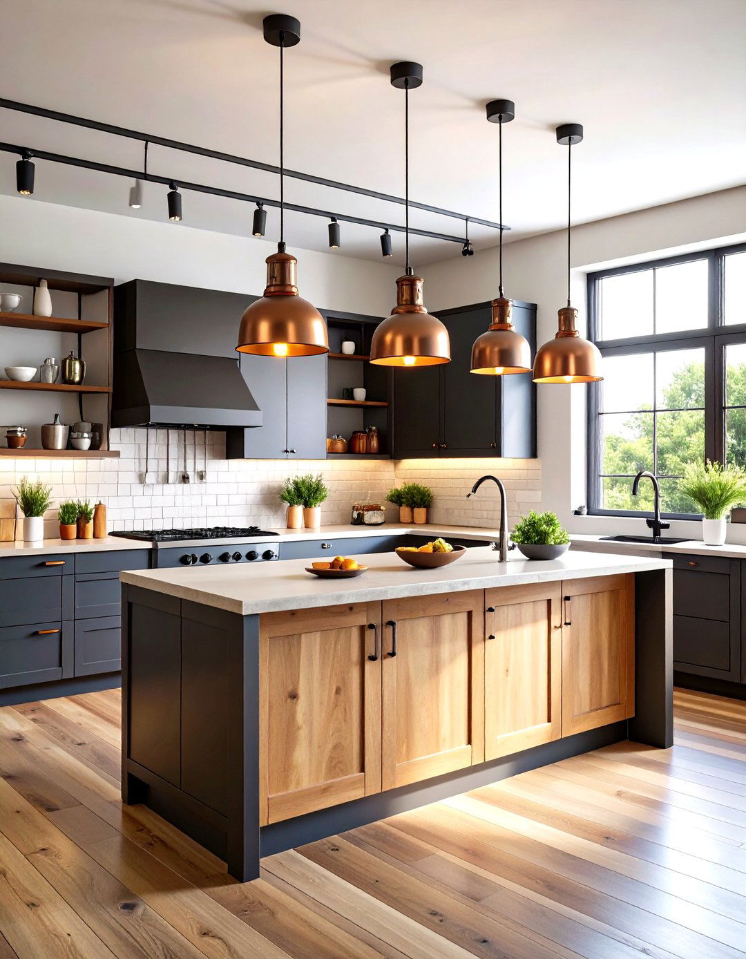 Industrial Cable Track Lighting Design - 20 Kitchen Track Lighting Ideas