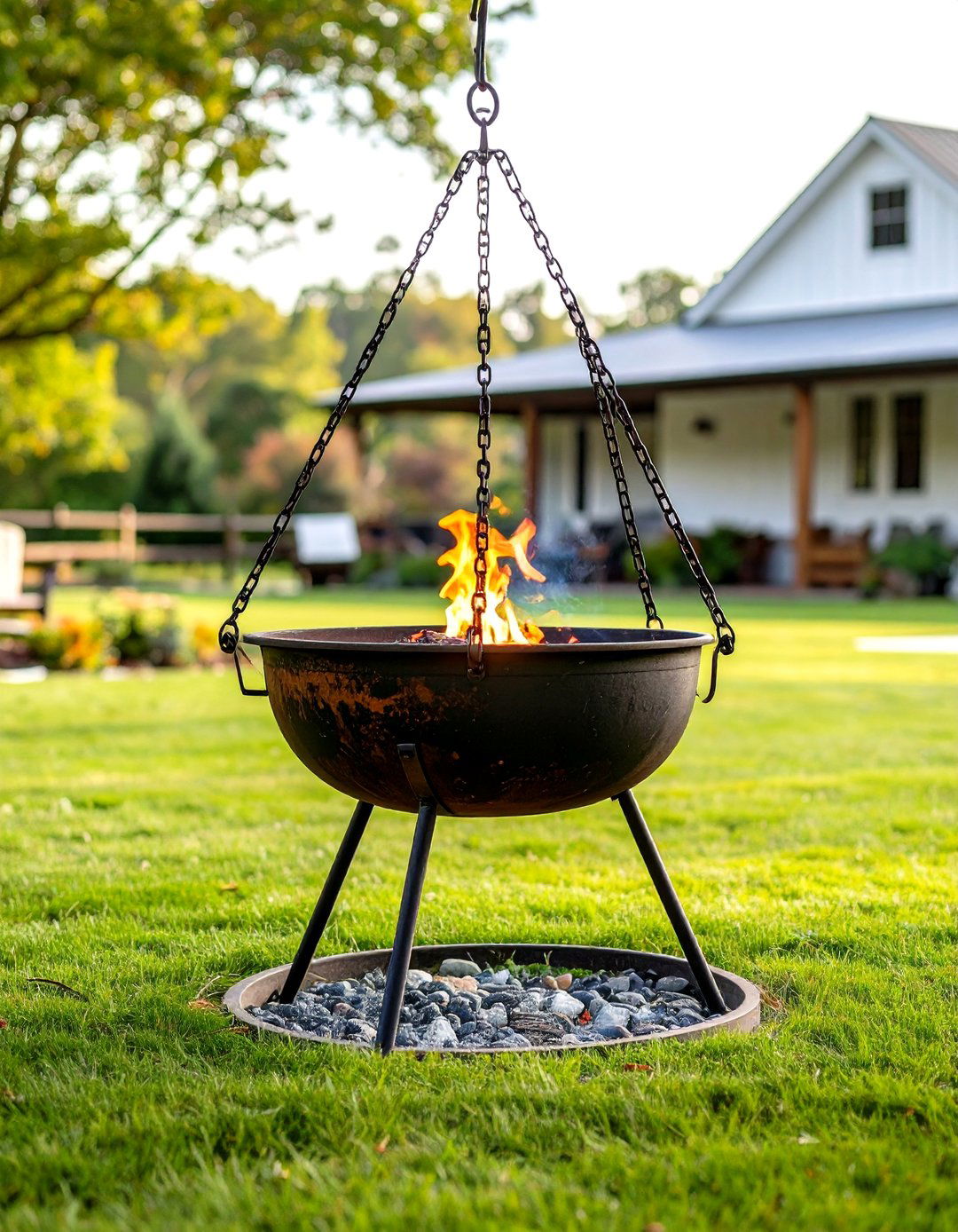Industrial Cauldron Metal Fire Pit - 20 Metal Fire Pit Ideas