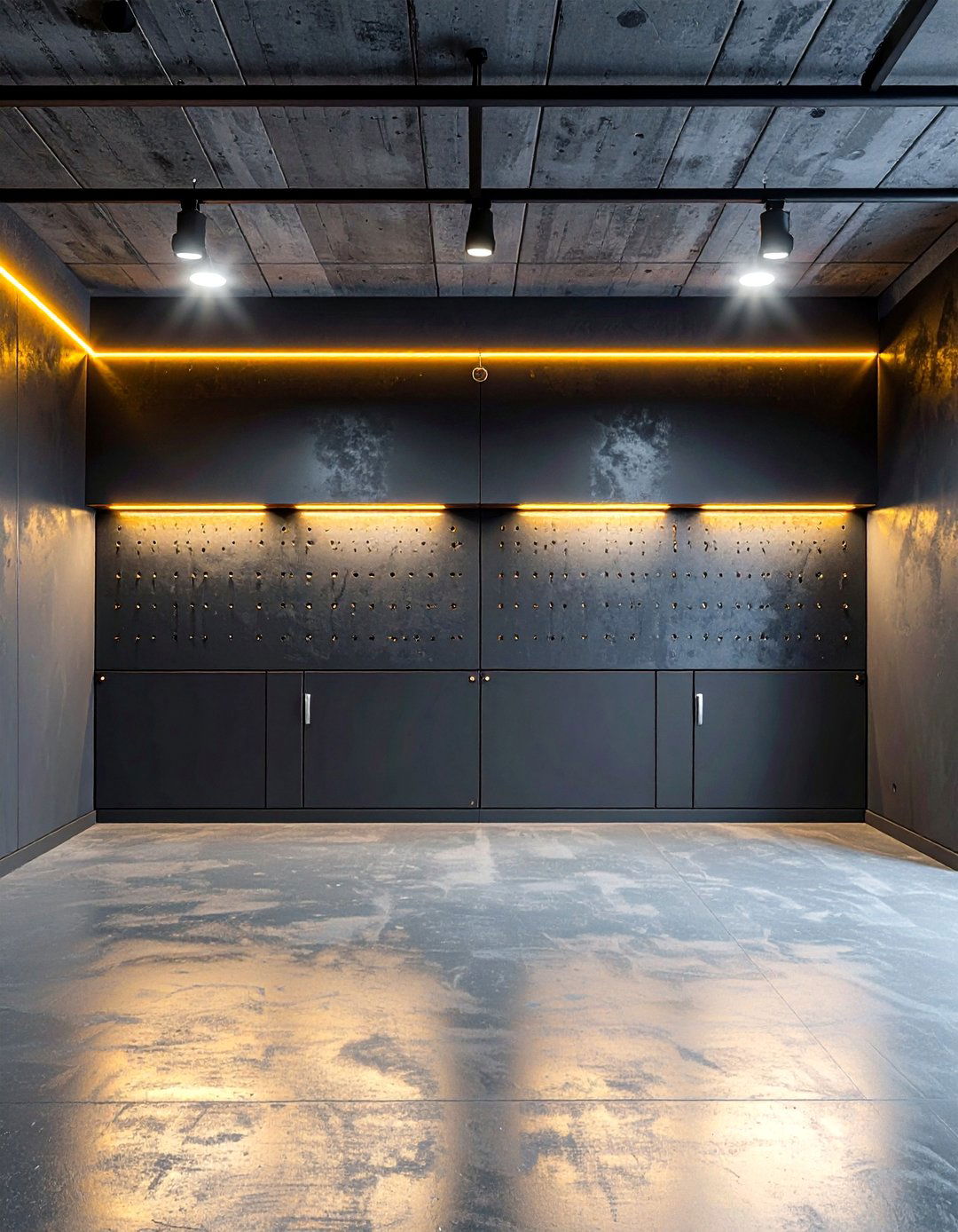 Industrial Charcoal Gray Garage Wall Paint - 20 Garage Wall Paint Ideas