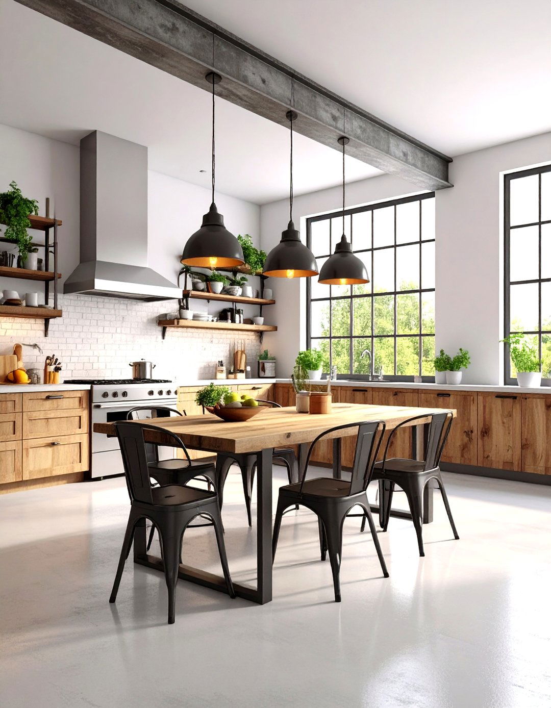 Industrial Chic Kitchen Diner - 20 Kitchen Diner Ideas