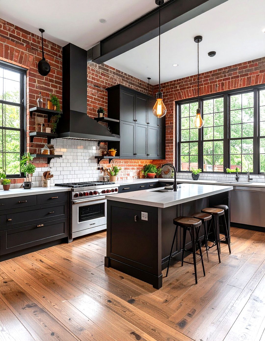 Industrial Chic Kitchen With White Appliances - 20 Kitchen With White Appliances Ideas