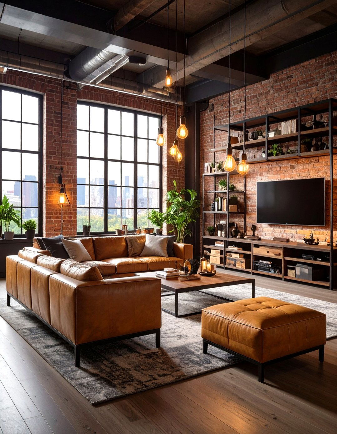 Industrial Chic Media Room Design - 20 Media Room Ideas