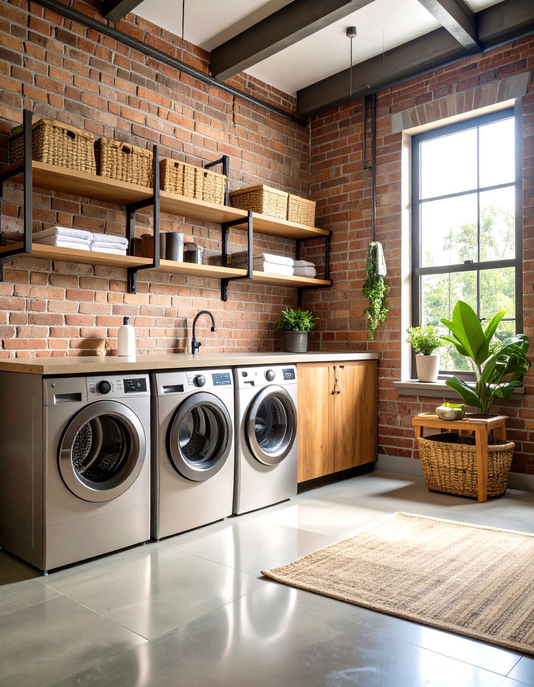 Industrial Chic Modern Laundry Room Aesthetic - 20 Modern Laundry Room Ideas