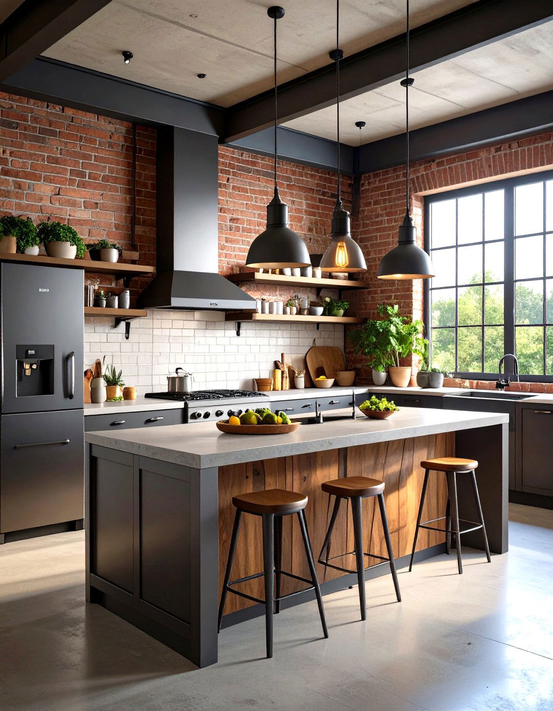 Industrial Chic One Wall Kitchen - 20 One Wall Kitchen Ideas