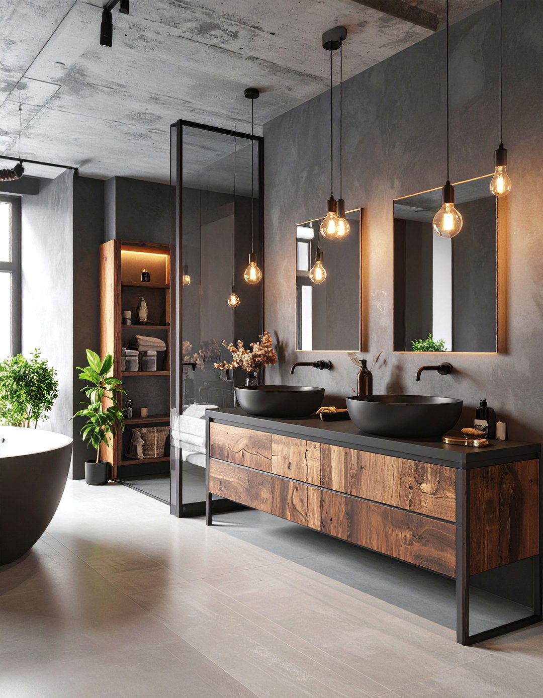 Industrial Chic Restaurant Bathroom Concept - 20 Restaurant Bathroom Ideas