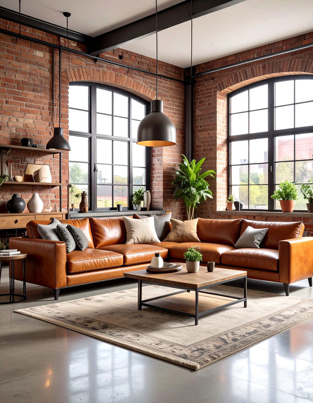 Industrial Chic Rustic Concrete Floor Living Room - 20 Rustic Concrete Floor Living Room Ideas