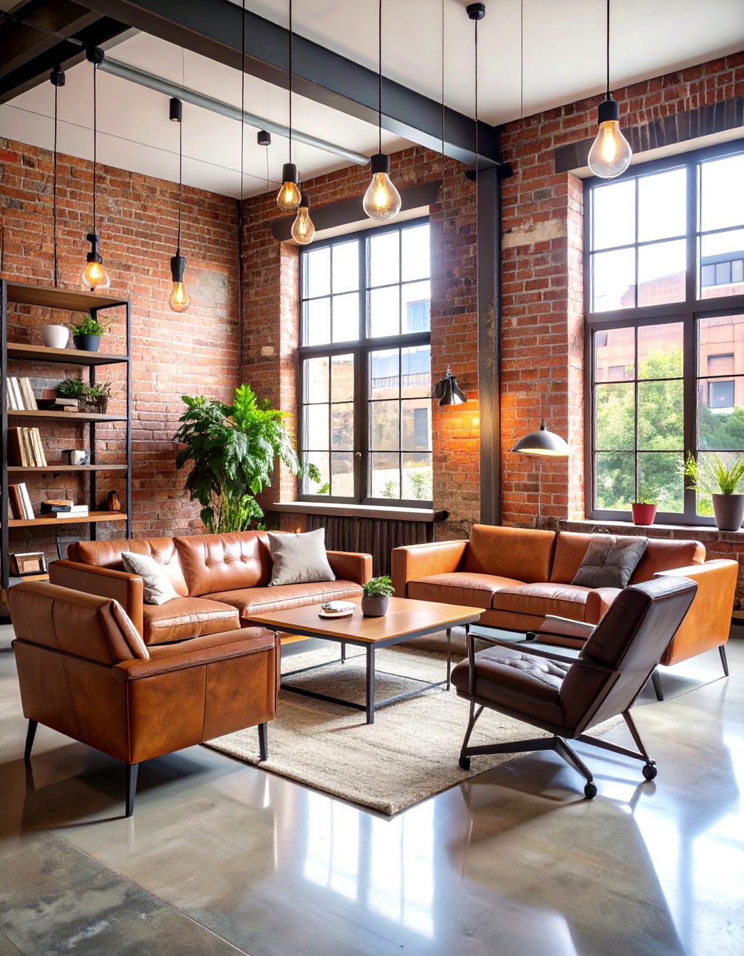 Industrial Chic Therapist Room with Urban Elements - 20 Therapist Room Ideas