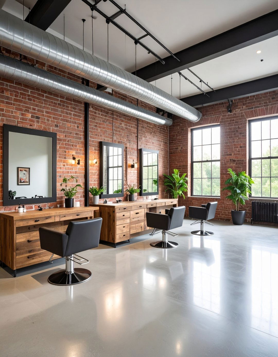 Industrial Chic - 20 Salon Interior Design Ideas