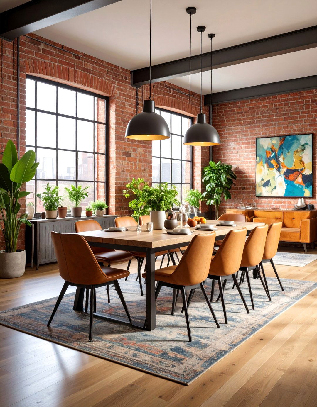 Industrial Colorful Dining Room Ideas - 20 Colorful Dining Room Ideas