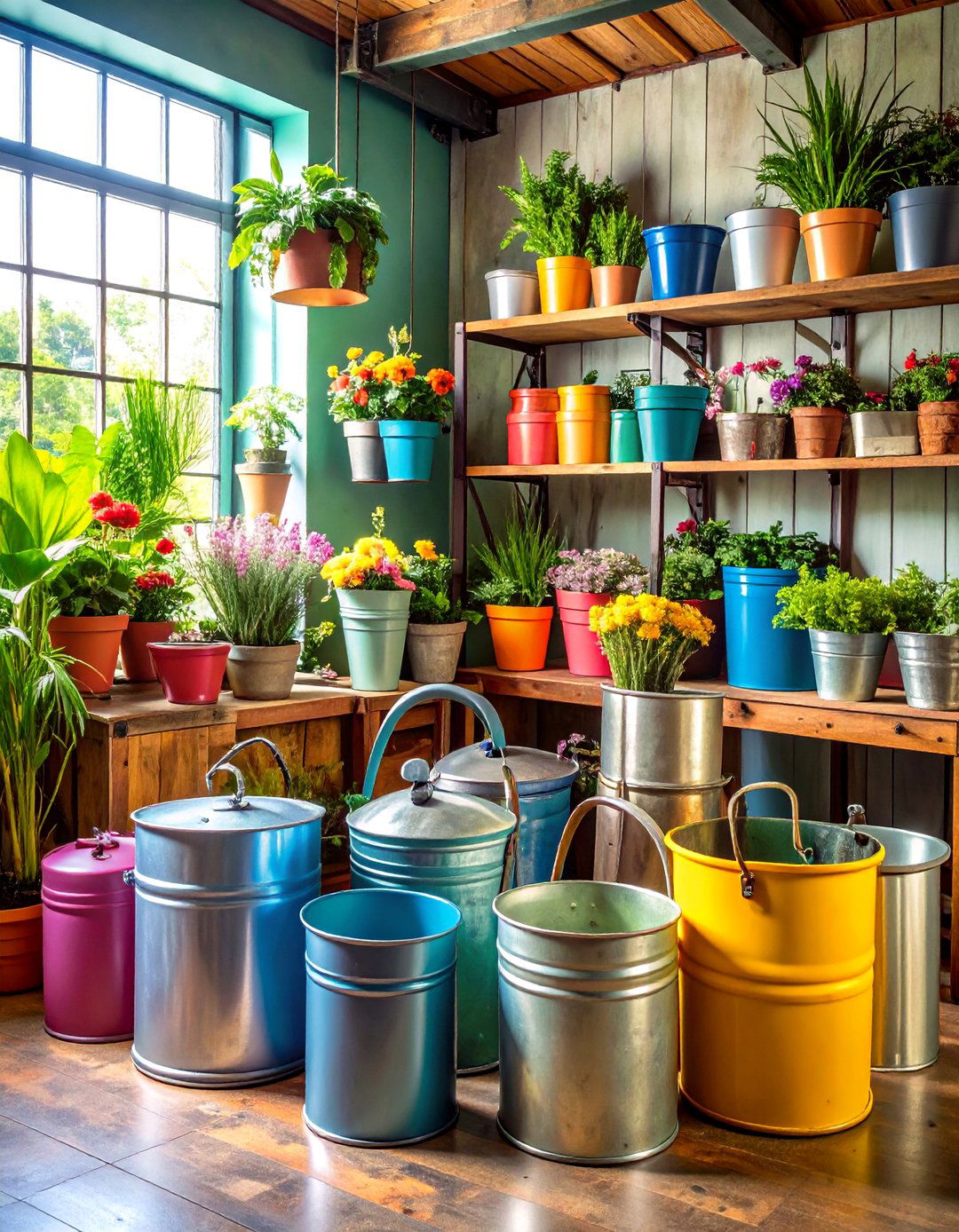 Industrial Decor Galvanized Metal Accessories - 20 Industrial Decor Ideas