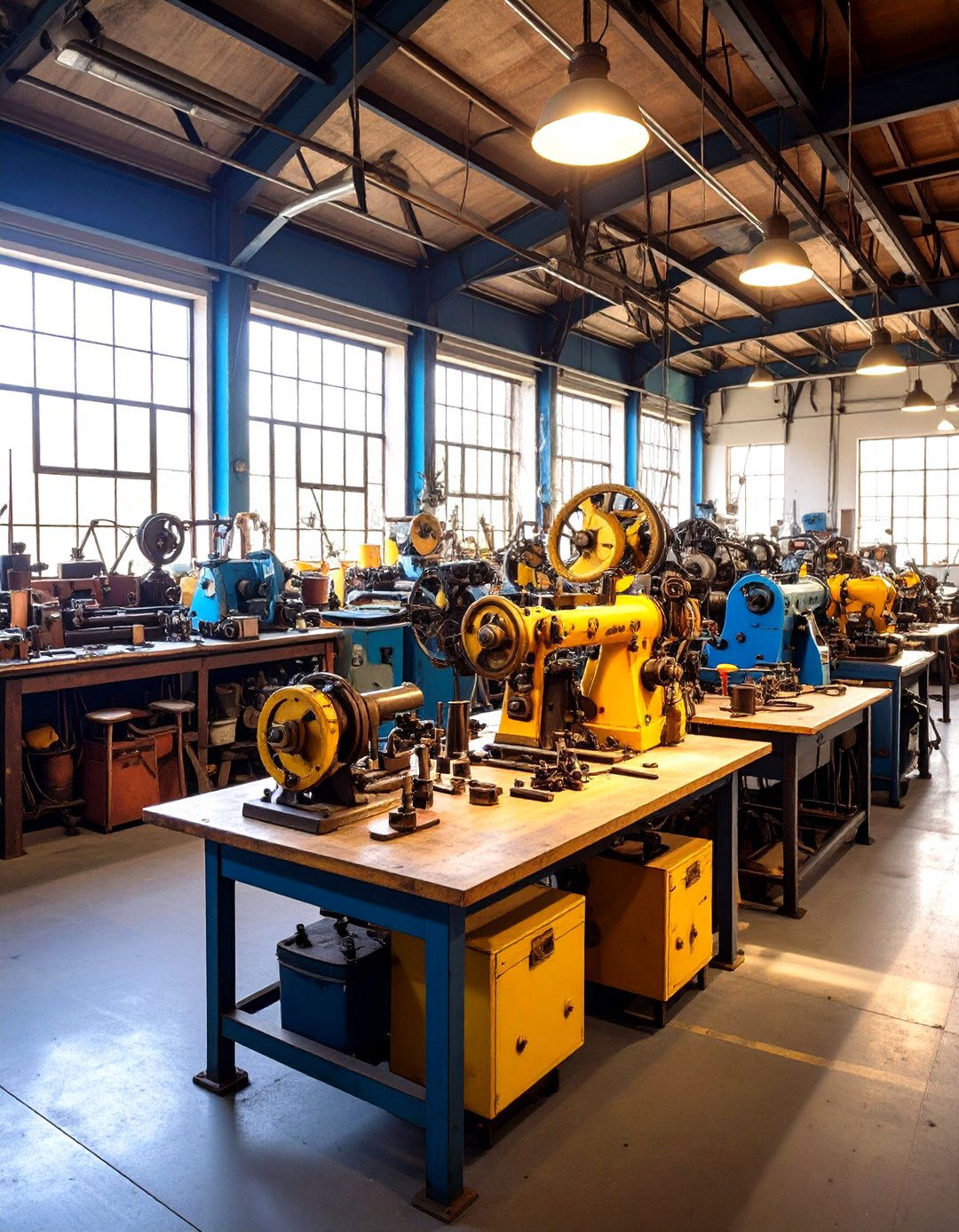 Industrial Decor Vintage Machinery Elements - 20 Industrial Decor Ideas
