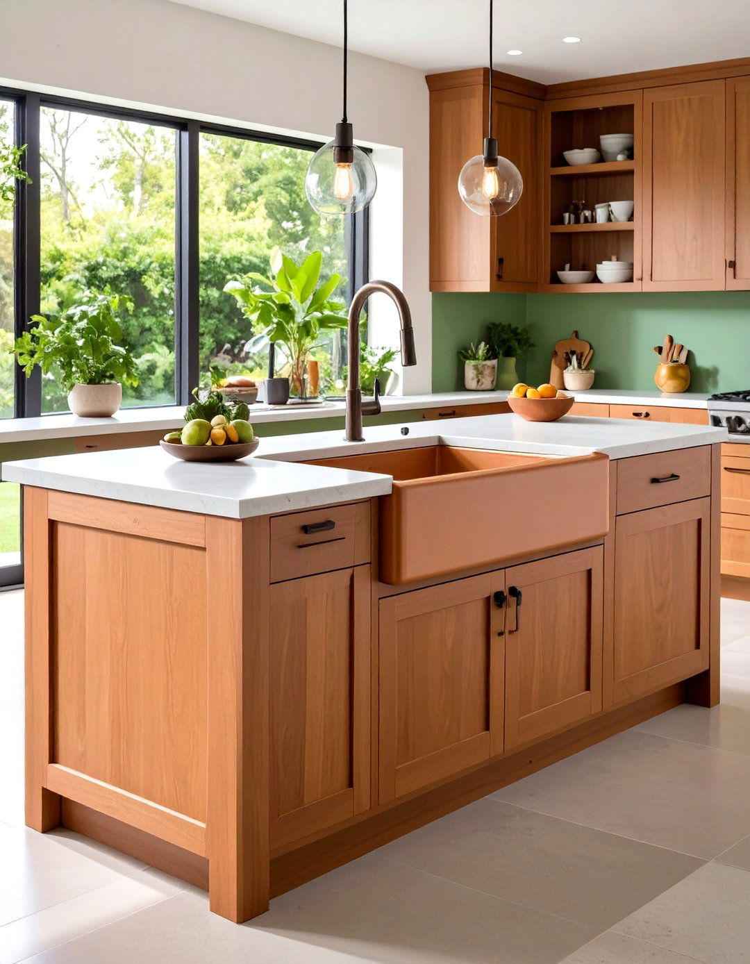 Industrial Farmhouse Kitchen Island Mixes Wood and Metal for Grit - 20 Farmhouse Kitchen Island Ideas