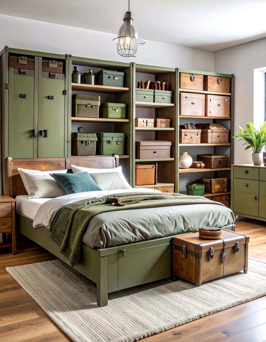 Industrial Hunting Bedroom Storage Solutions - 20 Hunting Bedroom Ideas