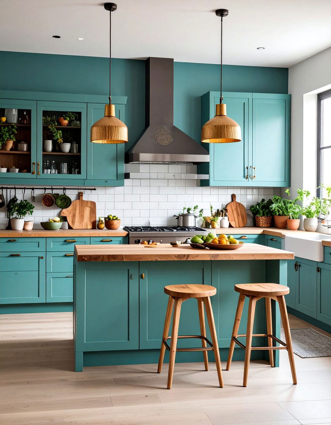 Industrial Kitchen Cabinet Style with Metal Accents - 20 Kitchen Cabinet Ideas