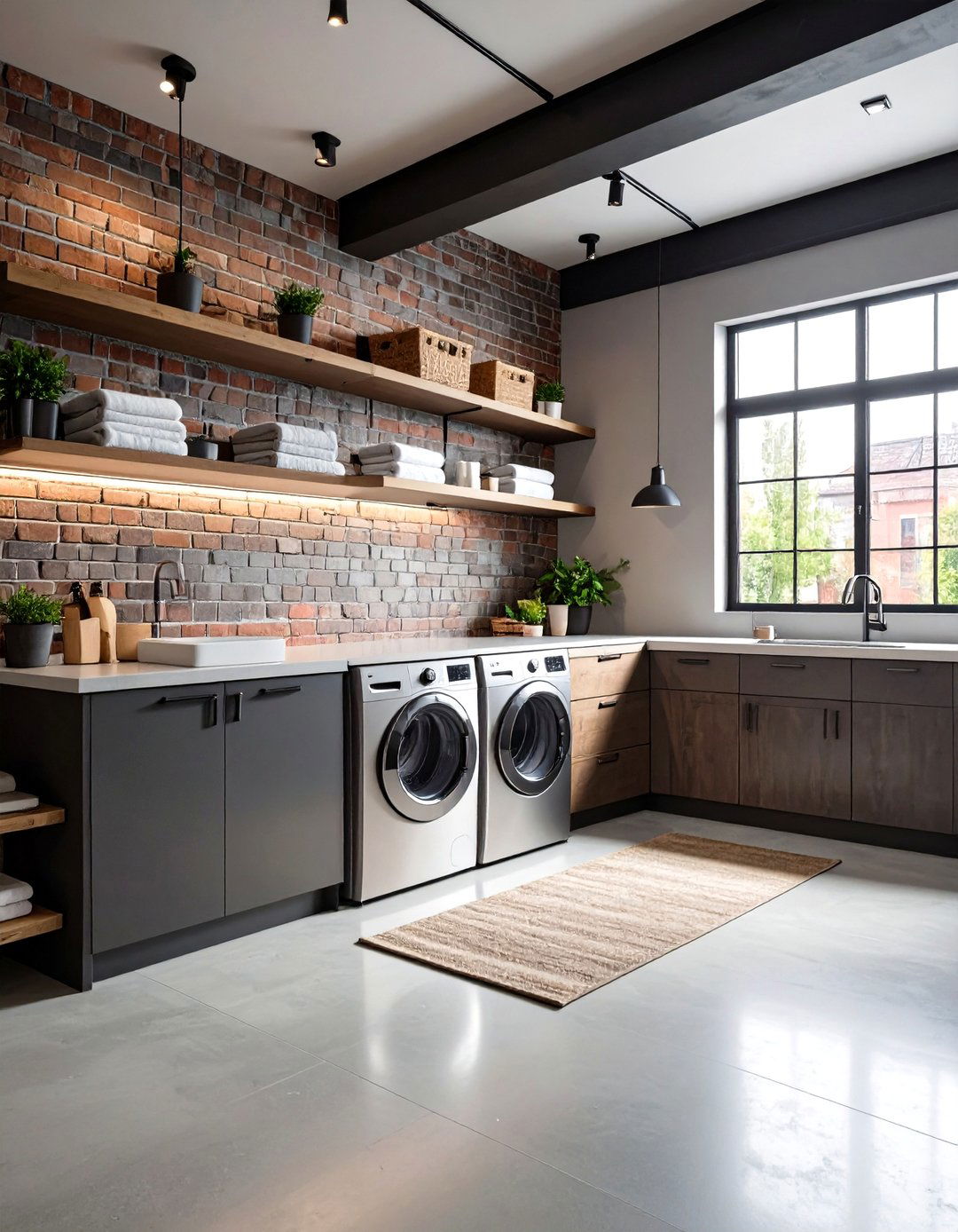 Industrial Laundry Room Wallpaper Edge - 20 Laundry Room Wallpaper Ideas