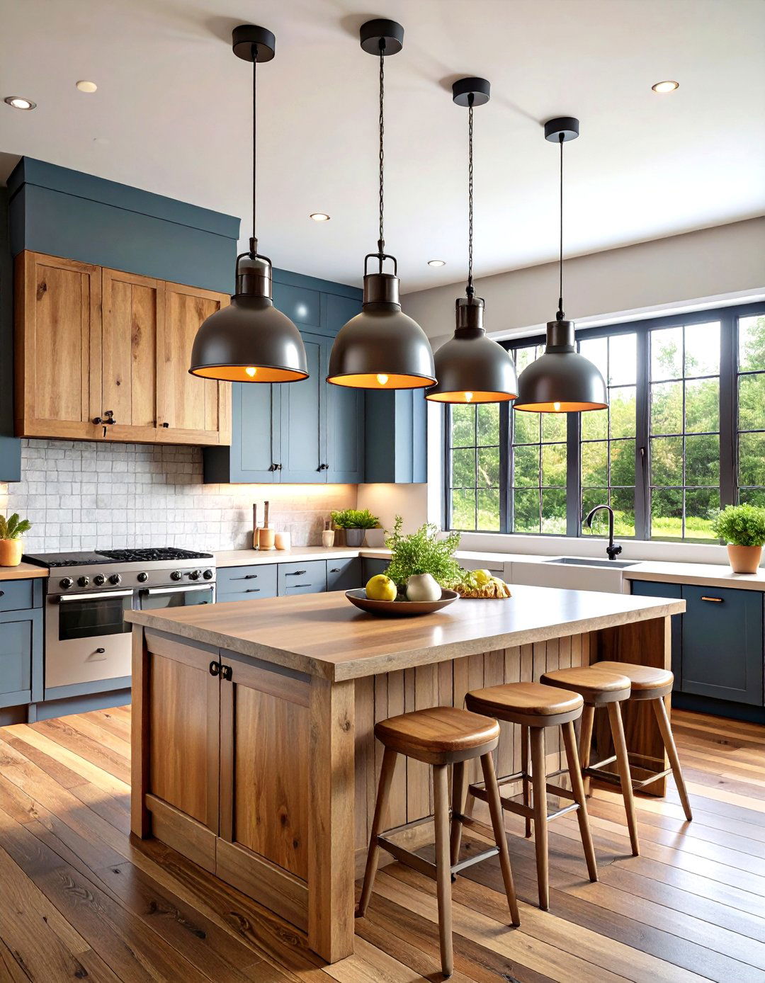 Industrial Lighting Fixtures in Barndominium Interiors - 20 Rustic Barndominium Interior Design Ideas
