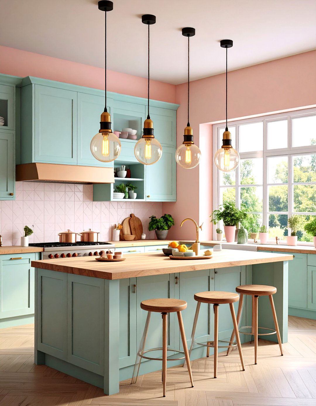 Industrial Lighting - 20 Shabby Chic Kitchen Ideas