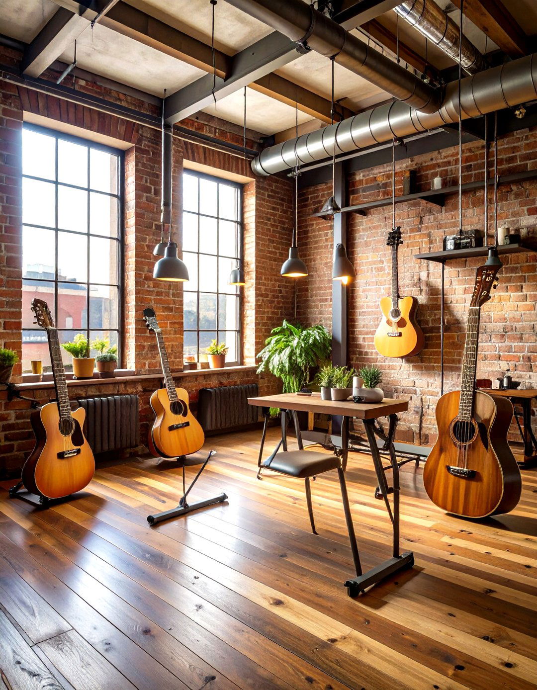 Industrial Loft Guitar Studio - 20 Guitar Room Ideas