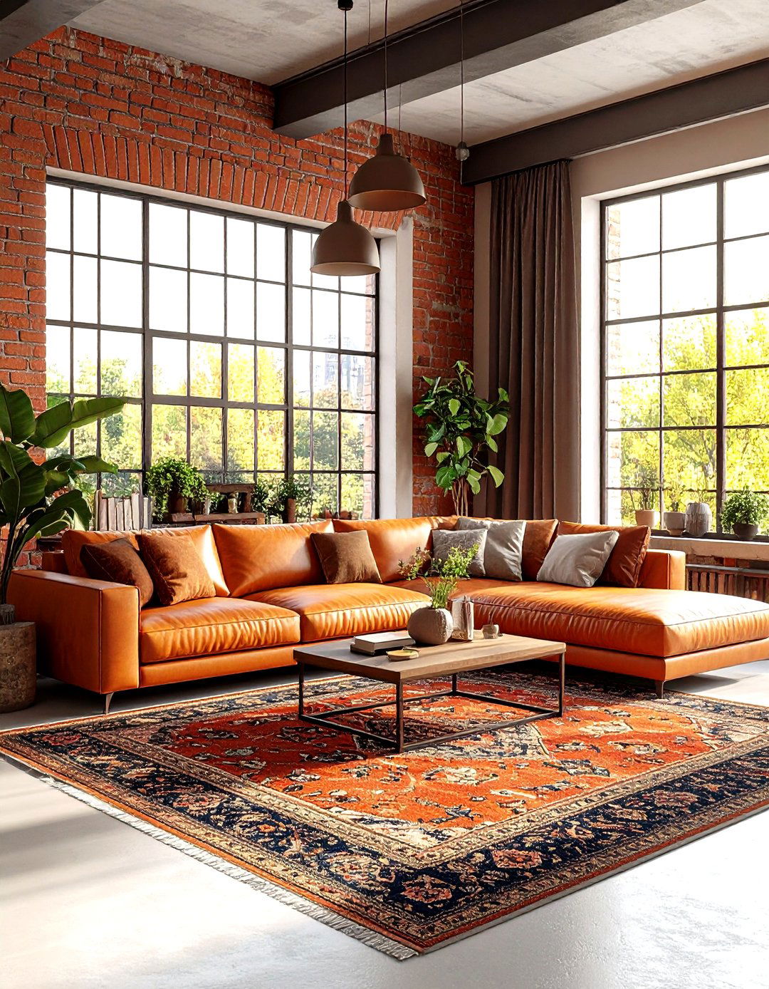 Industrial Loft Terracotta Living Room - 20 terracotta living room ideas