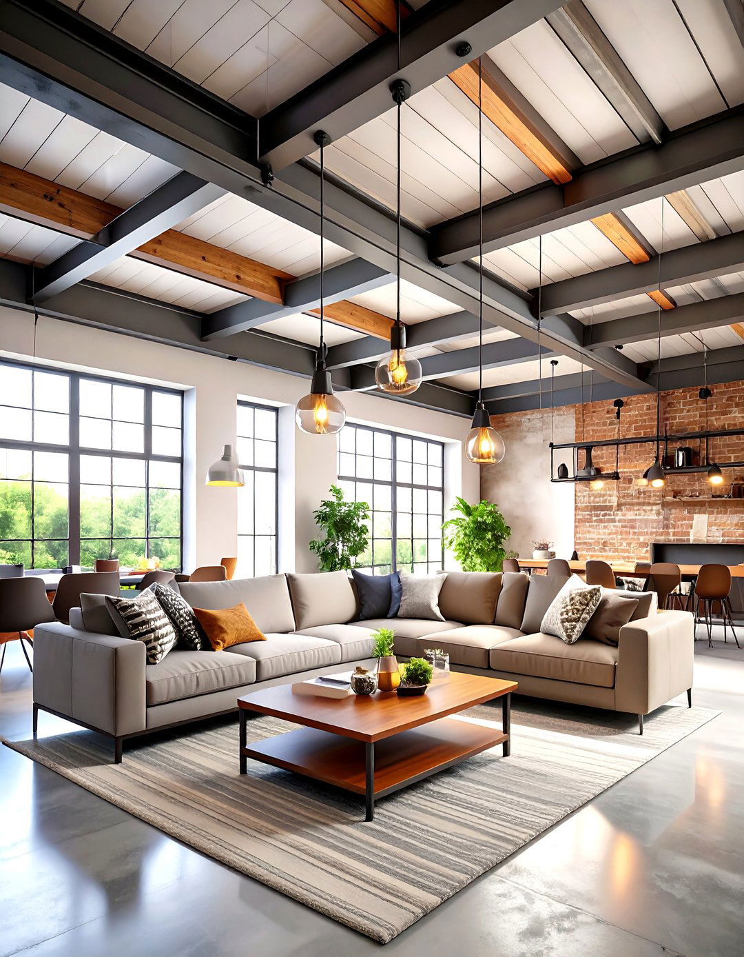 Industrial Metal Ceiling Beams - 20 Decorative Ceiling Beam Ideas