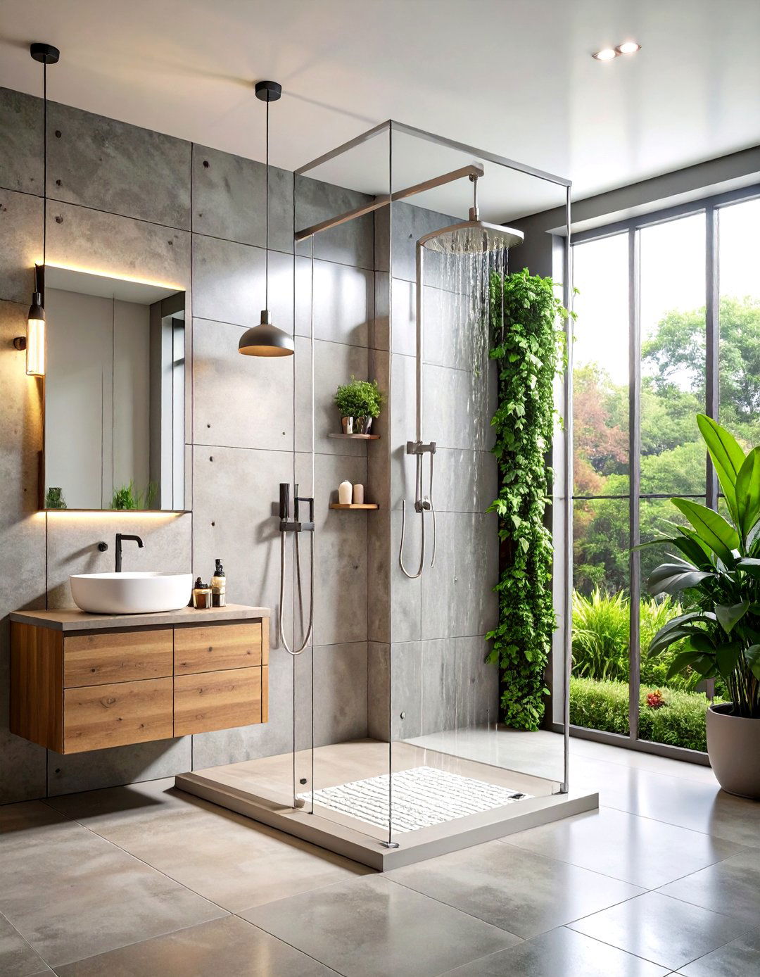 Industrial Metal Shower Wall Design - 20 Shower Wall Ideas